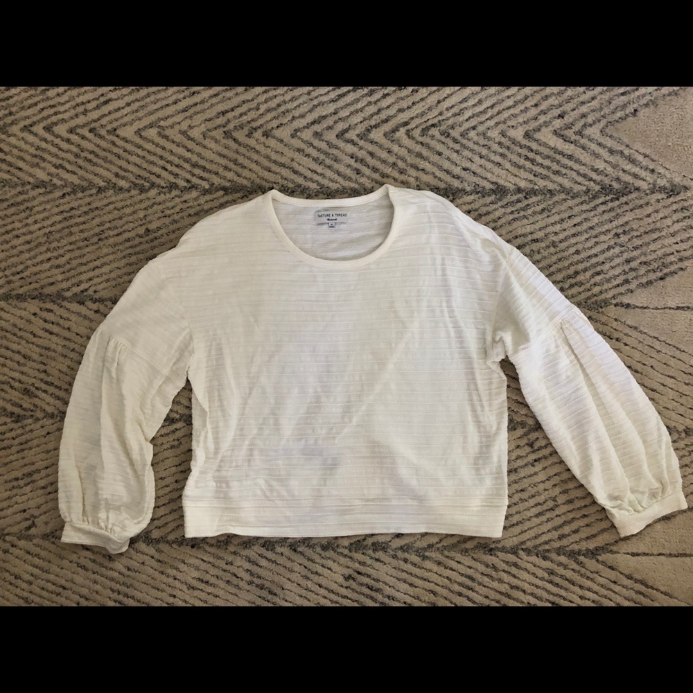 Madewell Texture & Thread Cream Blouse